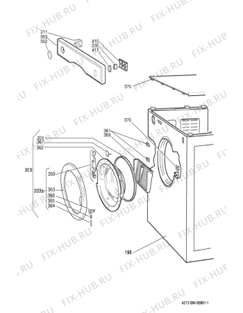 Схема №3 AWG 253 с изображением Нагревательный элемент для сушильной машины Whirlpool 481228218872