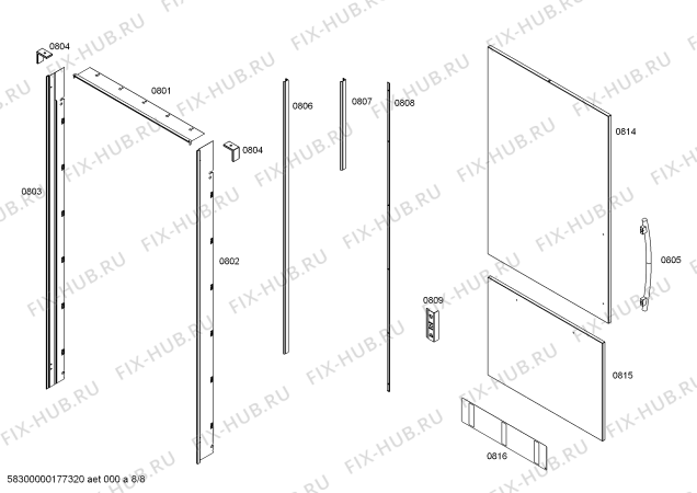 Схема №8 CIB36MIER1 KF 1901 SF с изображением Плата для холодильника Bosch 00713253