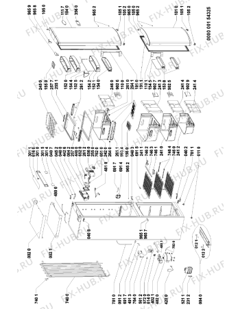 Схема №1 KGEA 355 BIO OPT IN с изображением Дверка для холодильной камеры Whirlpool 481241829988