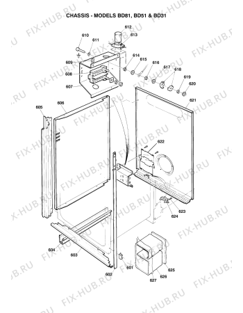 Схема №4 BD81B (F032668) с изображением Всякое для духового шкафа Indesit C00181481