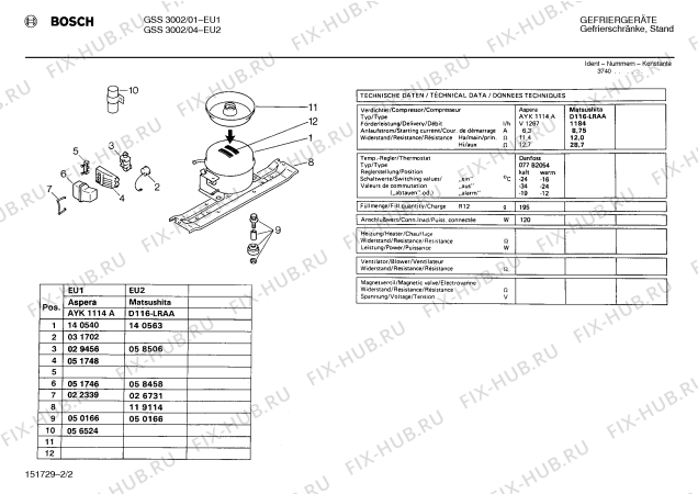 Взрыв-схема холодильника Bosch GSS3002 - Схема узла 02