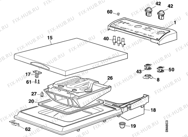 Взрыв-схема стиральной машины Electrolux EW714T - Схема узла W30 Panel,User manual B