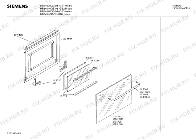 Схема №4 HB35241GB с изображением Панель для плиты (духовки) Bosch 00272048