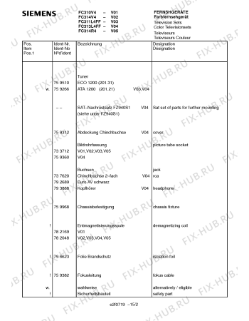 Схема №15 FC311L4FF с изображением Транзистор для телевизора Siemens 00795995