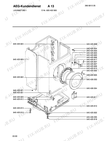 Схема №5 LAV802 I  E/I с изображением Двигатель (мотор) для стиральной машины Aeg 8996454260044