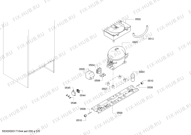 Схема №5 KGN36XW20R с изображением Инструкция по эксплуатации для холодильной камеры Bosch 00759074