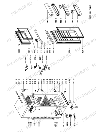 Схема №1 ARC 2810 с изображением Дверь для холодильной камеры Whirlpool 481241618816