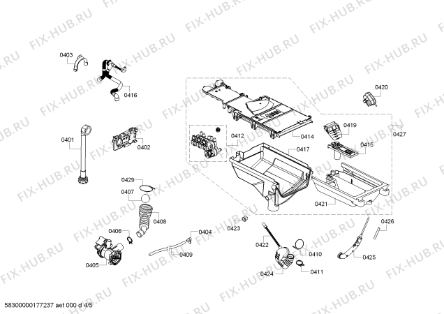 Взрыв-схема стиральной машины Bosch WVD28360SG - Схема узла 04