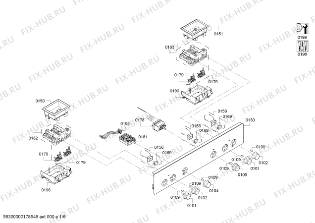 Схема №6 HEA20B261C с изображением Кабель для плиты (духовки) Bosch 00631976