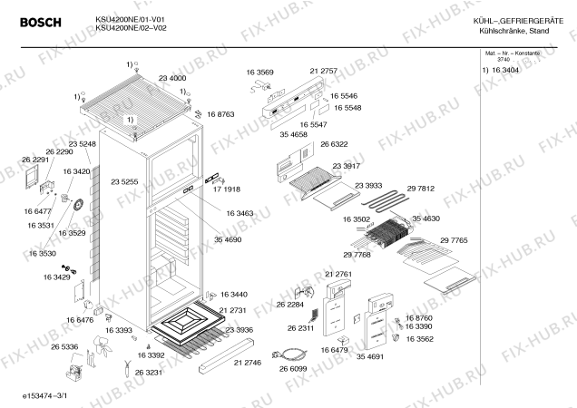 Схема №3 KSU4200NE с изображением Контейнер для холодильной камеры Bosch 00264250