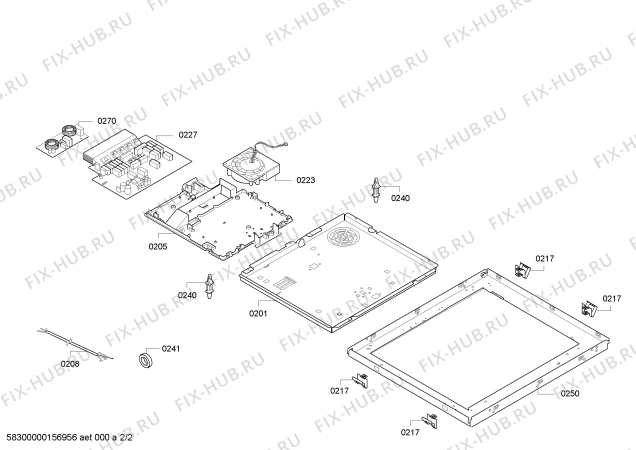 Схема №2 3EB805LP Multiplex с изображением Стеклокерамика для плиты (духовки) Bosch 00686495
