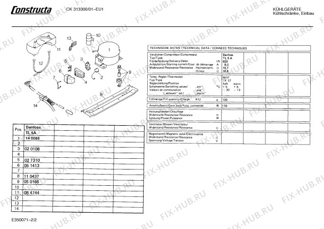 Взрыв-схема холодильника Constructa CK313300 - Схема узла 02