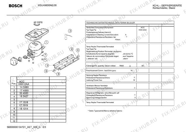 Схема №3 KSU49630NE с изображением Дверь для холодильной камеры Bosch 00473372