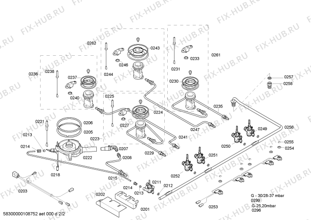 Схема №2 T2594N0NL Neff с изображением Включатель поджига для плиты (духовки) Bosch 00428797