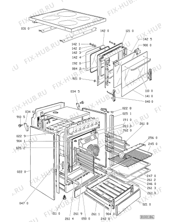 Схема №2 SLZK 4690 IX с изображением Панель для электропечи Whirlpool 481945359228