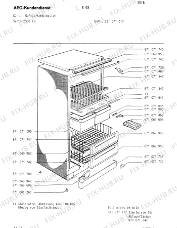 Схема №2 621671017 с изображением Обрамление полки для холодильника Aeg 8996710699522