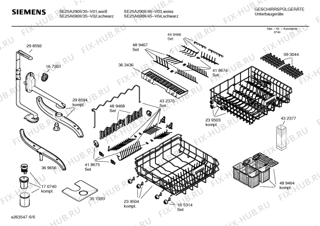 Схема №6 SE25A690II с изображением Кнопка для посудомоечной машины Siemens 00422168