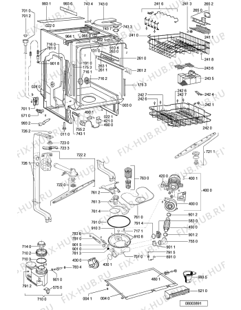 Схема №2 W 64 WH с изображением Обшивка для электропосудомоечной машины Whirlpool 481245372628