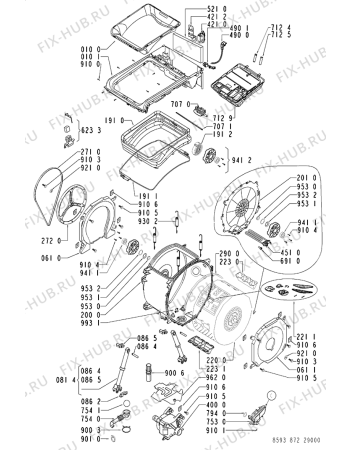 Схема №2 AWE 8720 с изображением Обшивка для стиралки Whirlpool 481245217617