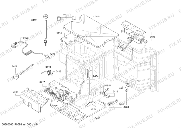 Схема №8 CMP250100 с изображением Противень для электрокофемашины Bosch 00752200
