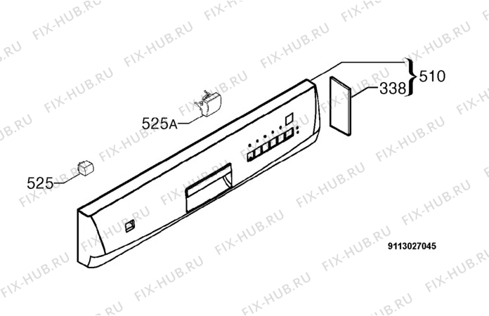 Схема №7 F55033W0 с изображением Блок управления для посудомойки Aeg 973911546021008