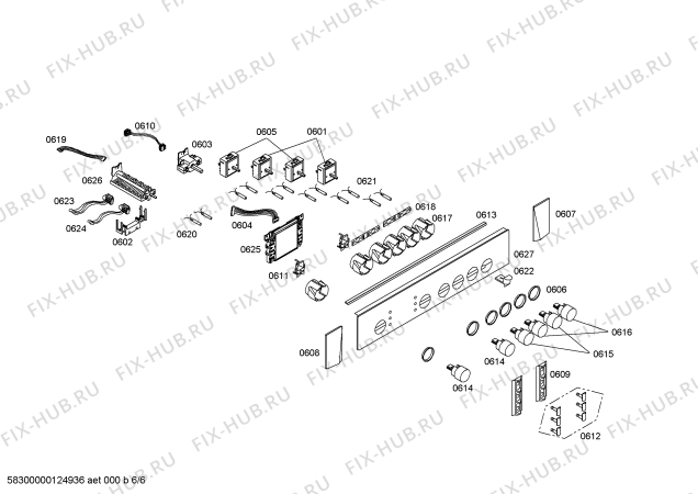Схема №6 P1HCB48525 с изображением Лампа для плиты (духовки) Bosch 00609726