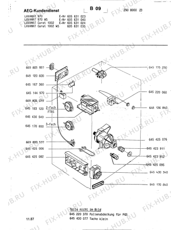 Взрыв-схема стиральной машины Aeg LAV970 WS - Схема узла Section7