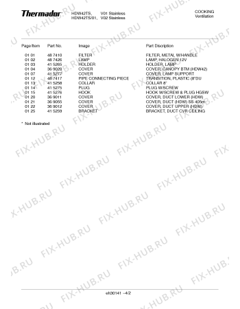 Схема №4 HTSW42TS Chimney Wall Hood с изображением Наклейка для вытяжки Bosch 00582360