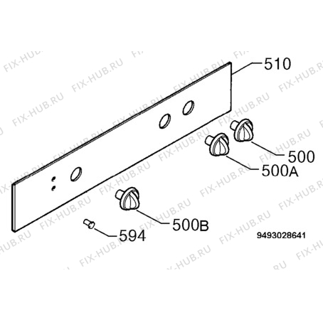 Взрыв-схема плиты (духовки) Zanussi ZGT1SEK-A - Схема узла Command panel 037