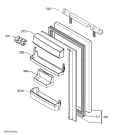 Схема №1 JLBIUCFR07 с изображением Дверца для холодильника Aeg 2064758051