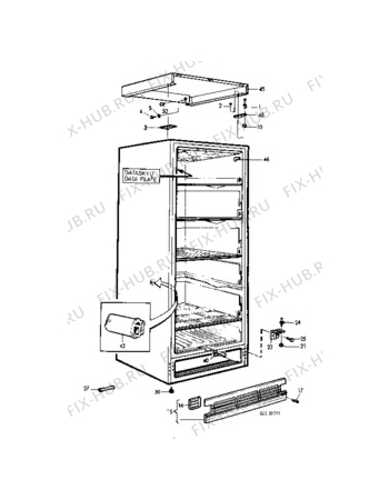 Взрыв-схема холодильника Arthur Martin 808.27-1 - Схема узла C10 Cabinet