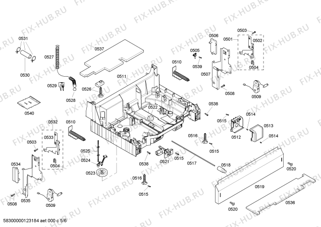 Схема №6 DWHD64CS Thermador с изображением Кабель для посудомойки Bosch 00641399