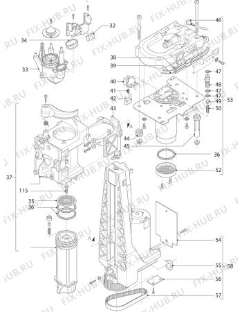 Схема №4 KKE884500M с изображением Корпусная деталь для электрокофеварки Aeg 4055374609