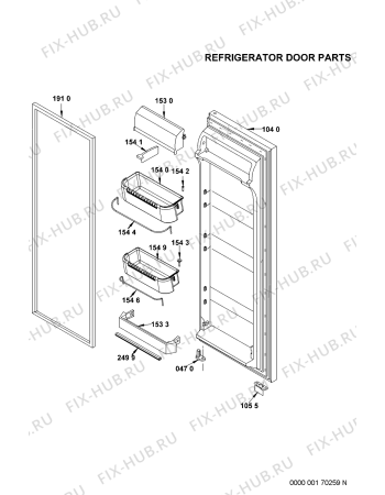 Схема №12 KSN 780 OP A+ IN с изображением Ручка двери для холодильника Whirlpool 480131100583