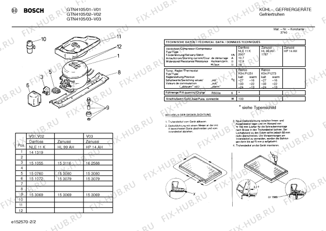 Взрыв-схема холодильника Bosch GTN4105 - Схема узла 02