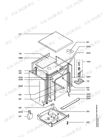 Схема №8 FAV80850S с изображением Модуль (плата) управления для посудомойки Aeg 973911232624008