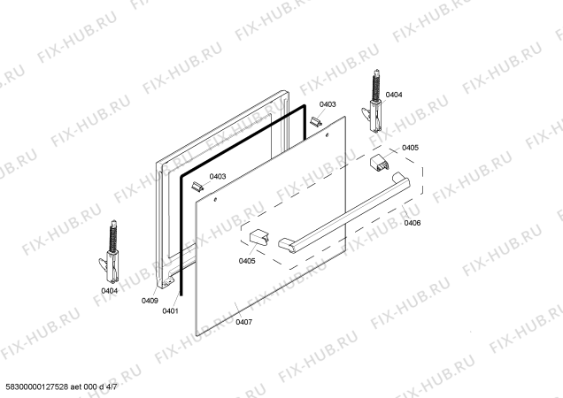 Схема №7 HLN448250B с изображением Ручка переключателя для плиты (духовки) Bosch 00612604