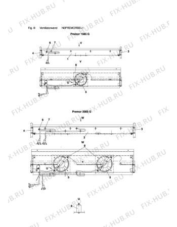 Взрыв-схема холодильника Carrier PREMOR1585G - Схема узла Ventilation