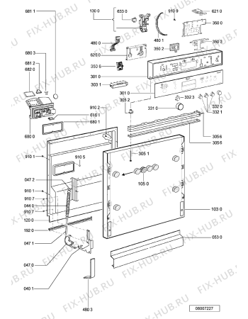 Схема №2 GSI 7990 IN -n.prod. с изображением Дверка для электропосудомоечной машины Whirlpool 481244011746