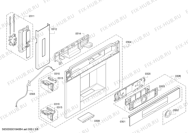 Взрыв-схема кофеварки (кофемашины) Bosch CTL636ES1 Serie 8 - Схема узла 03