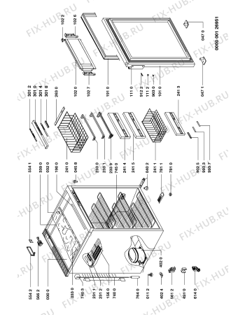 Схема №1 AFE 517/G с изображением Дверца для холодильника Whirlpool 481944269381