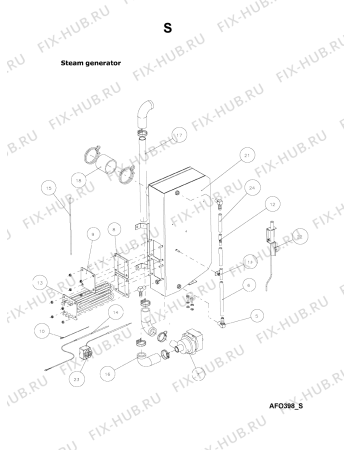 Схема №26 AFO 385 с изображением Уплотнитель (прокладка) для плиты (духовки) Whirlpool 483286011639