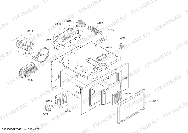 Схема №5 BS251110 с изображением Модуль управления для электропечи Bosch 00643964
