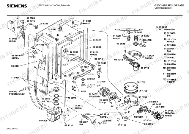 Схема №4 SN56502NL с изображением Кнопка для посудомойки Siemens 00030506