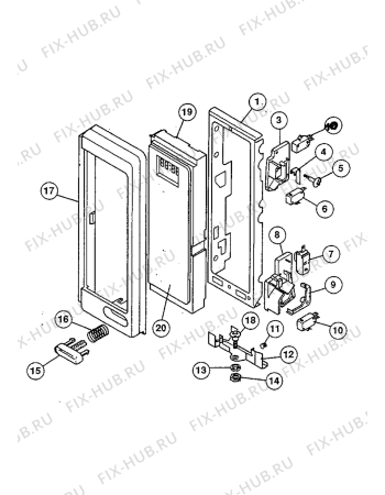 Взрыв-схема микроволновой печи Electrolux EMC2600 - Схема узла Command panel 037