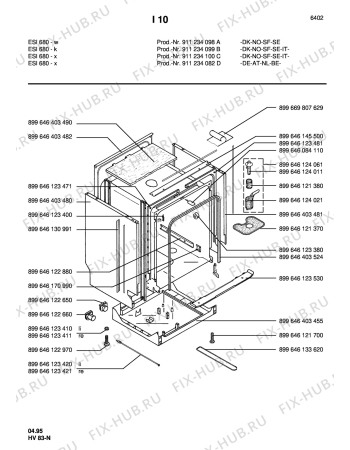 Взрыв-схема посудомоечной машины Electrolux ESI680X  NSFSDK - Схема узла Section2