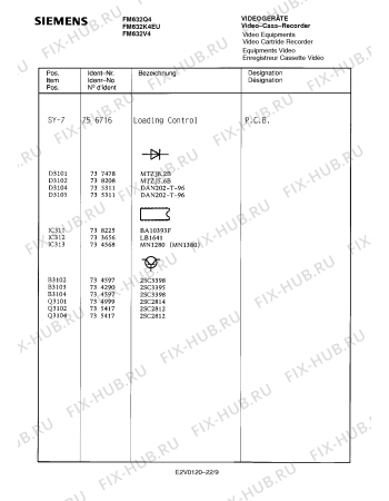 Схема №22 FM632Q4 с изображением Сервисная инструкция для видеотехники Siemens 00535376