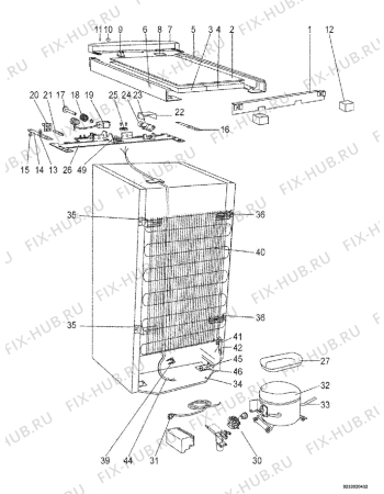 Взрыв-схема холодильника Zanussi ZRA328WO - Схема узла Electrical equipment 268