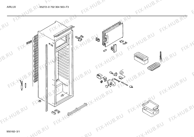 Схема №3 KI28V01CH с изображением Вставка для холодильной камеры Siemens 00084541