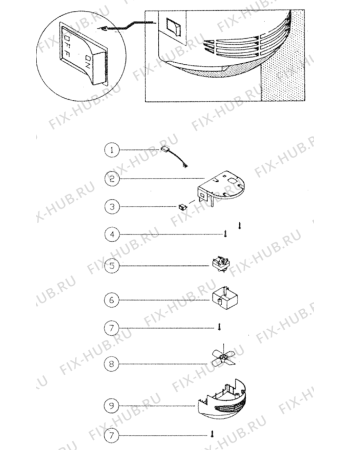 Взрыв-схема холодильника Ariston ETDF450DWVTR (F016511) - Схема узла